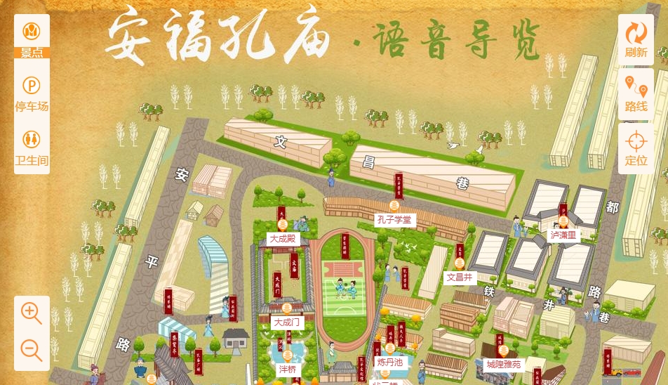 西青手绘地图：智慧景区智能化服务的延伸